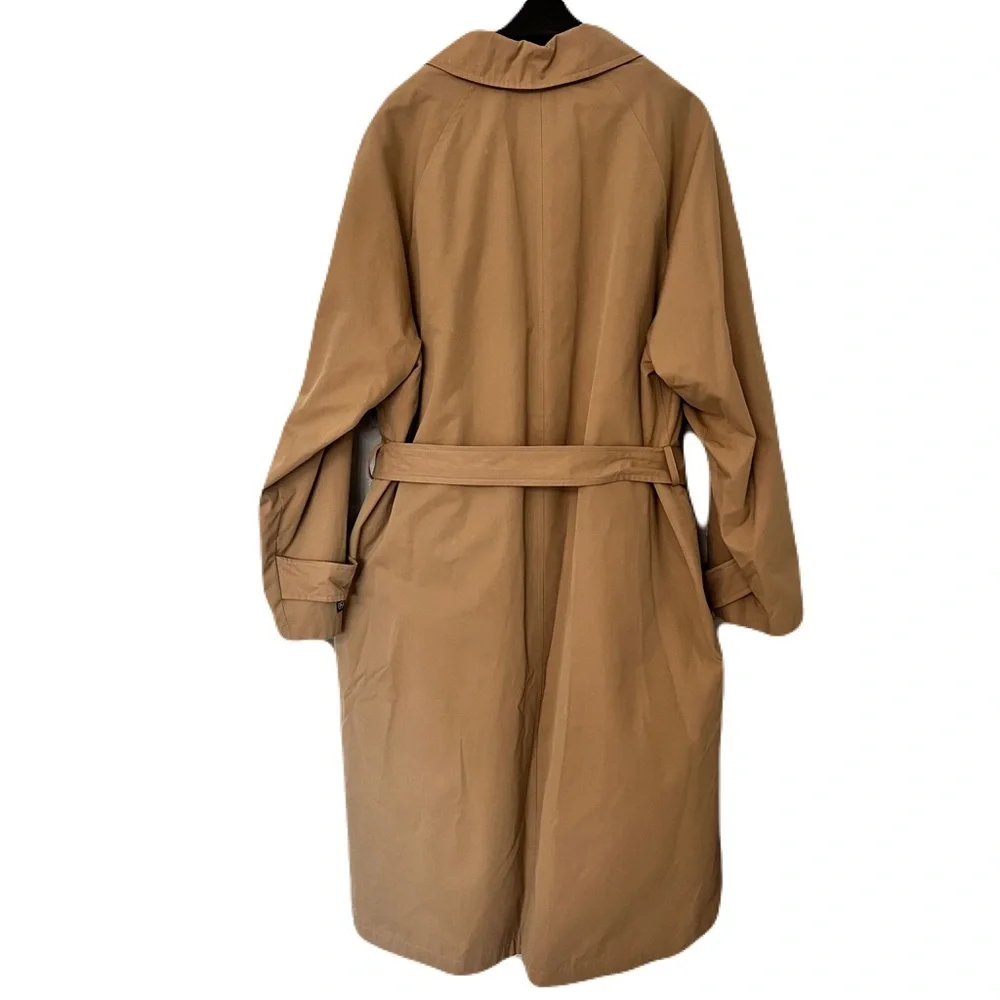 NWT Polo Ralph Lauren Tan Gabardine Cotton, Wool-Lined Raincoat Coat, Size 42R